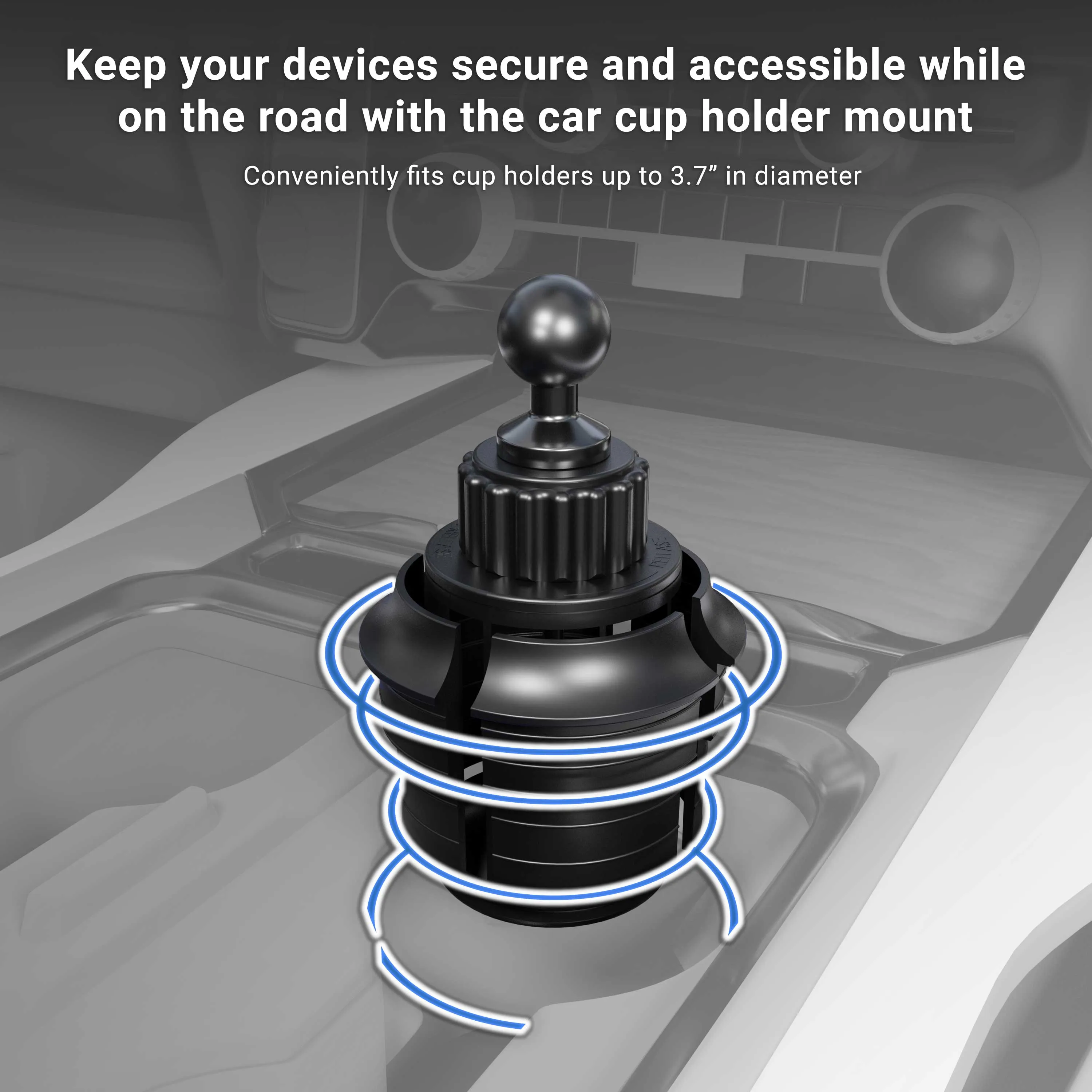 RoadVise® Ultra Holder with Cup Holder Mount