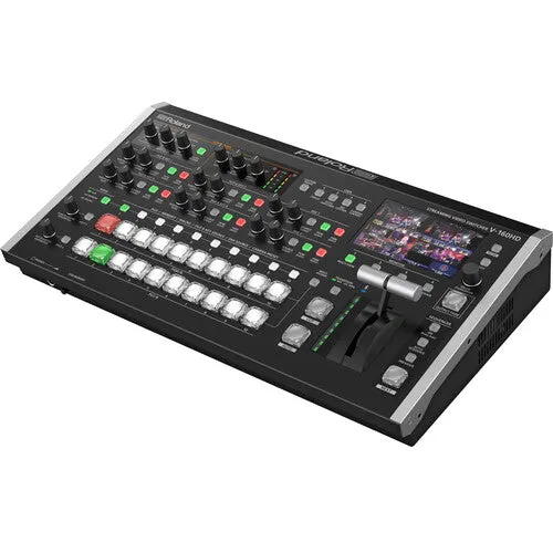 Roland V-160HD Streaming Video Switcher Bundle with Blackmagic Design Micro Converter   HDMI to SDI 3G 8K HDMI Cable   Pearstone 25' SDI Video Cable (BNC to BNC)