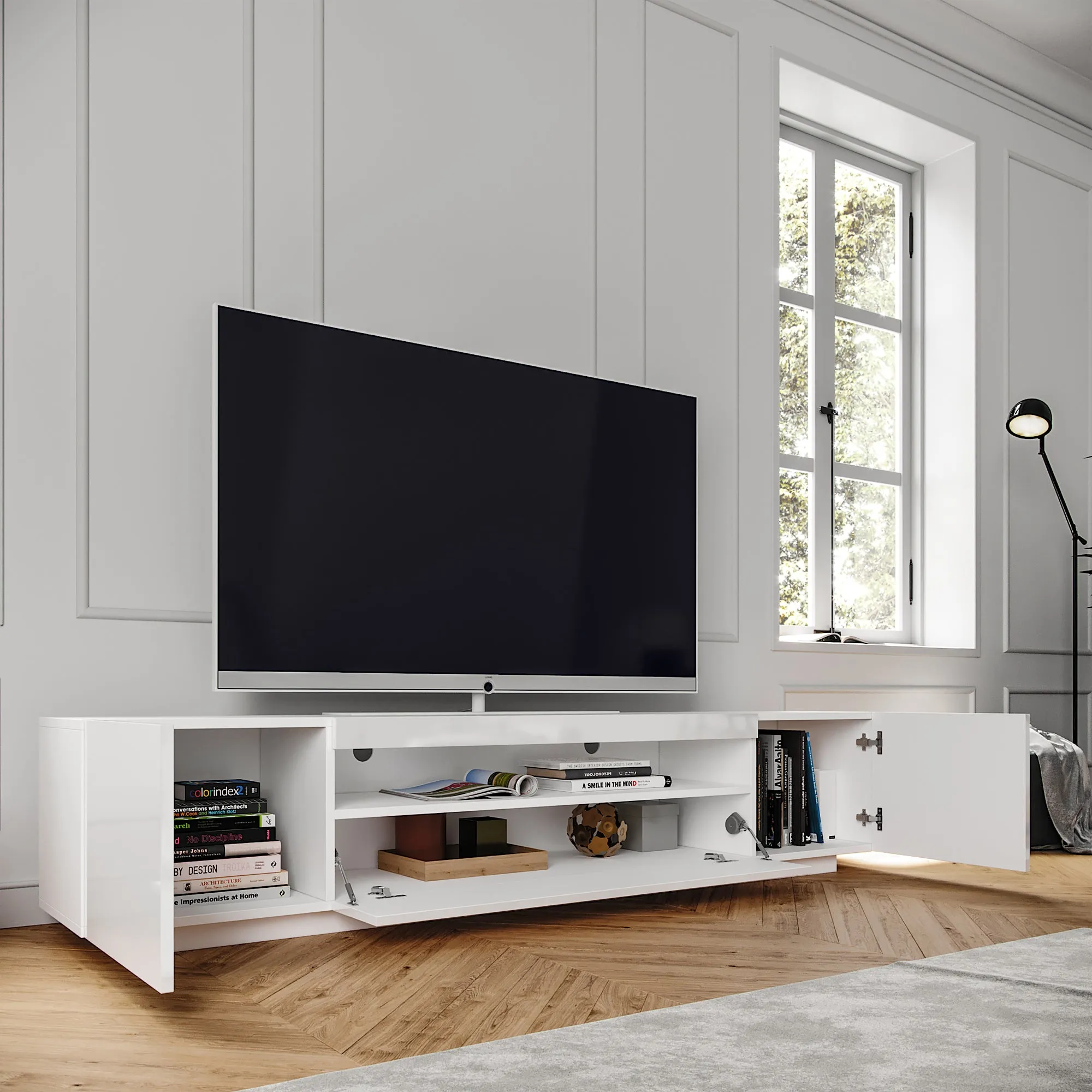 Samso TV Stand - White for TVs up to 85"