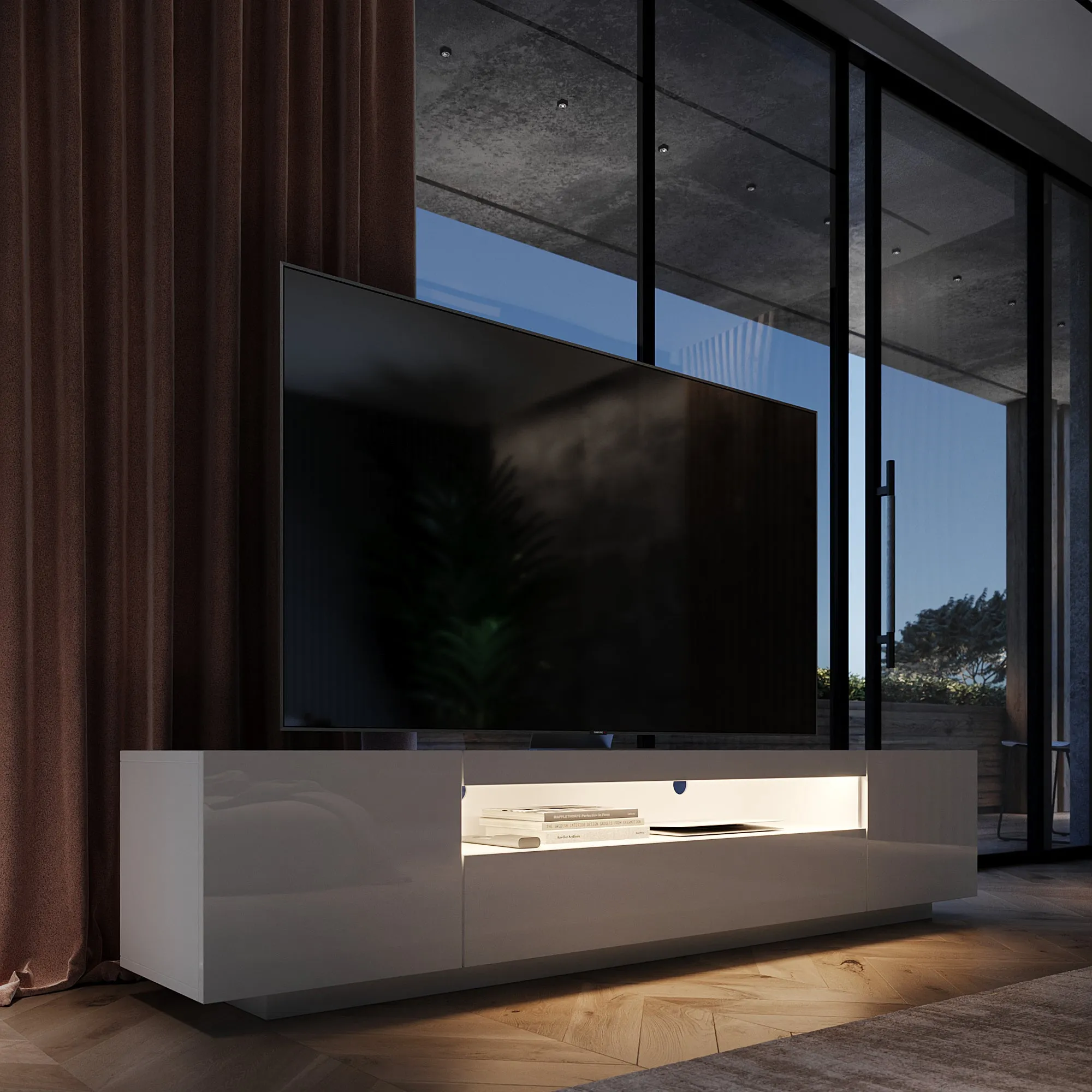 Samso TV Stand - White for TVs up to 85"