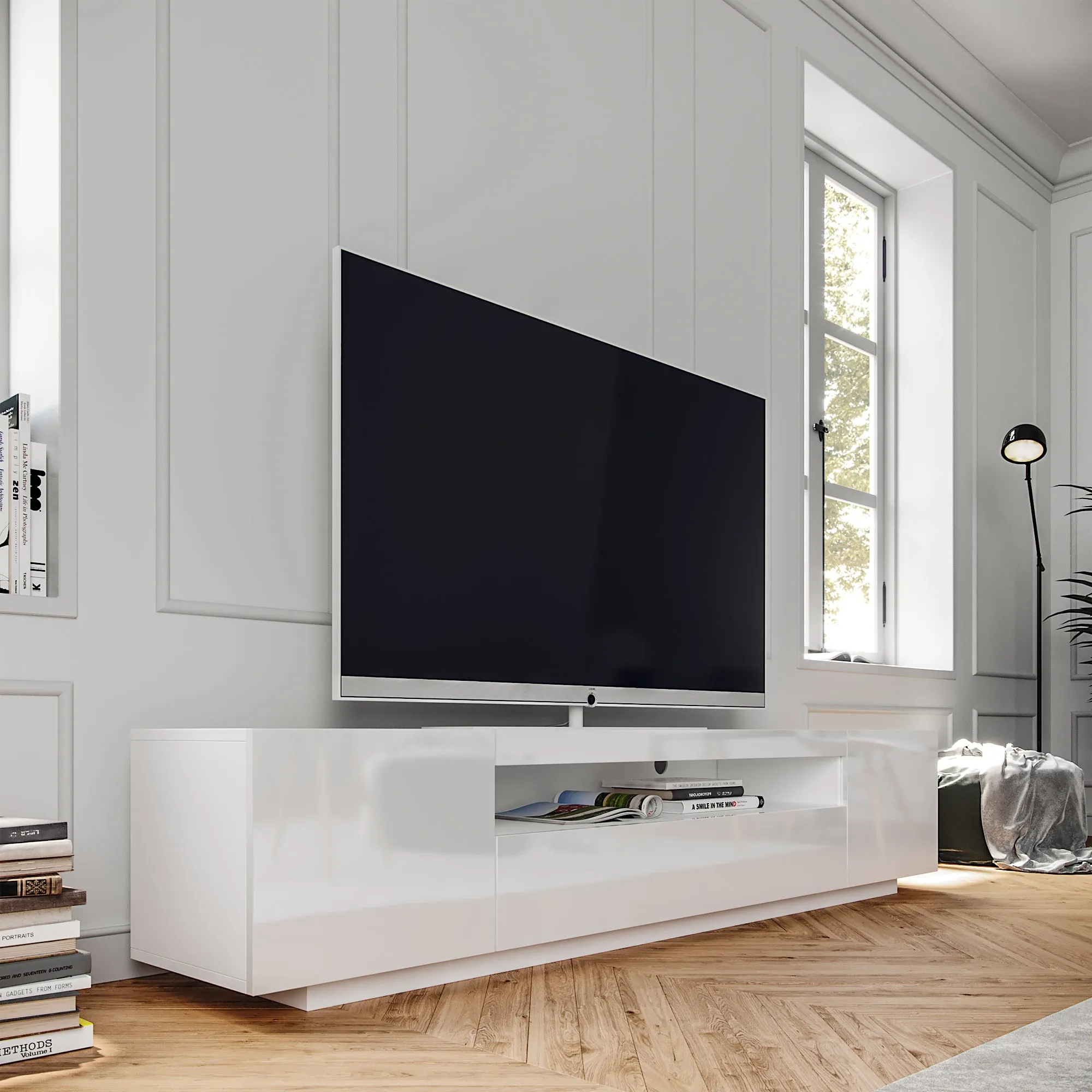 Samso TV Stand - White for TVs up to 85"