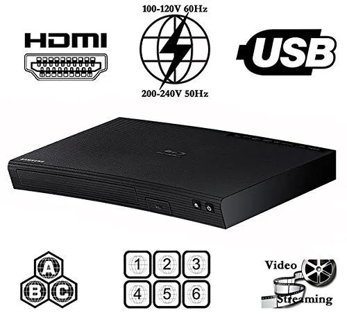Samsung BD-J5100 Multi Region Free DVD Blu-Ray Disc Player