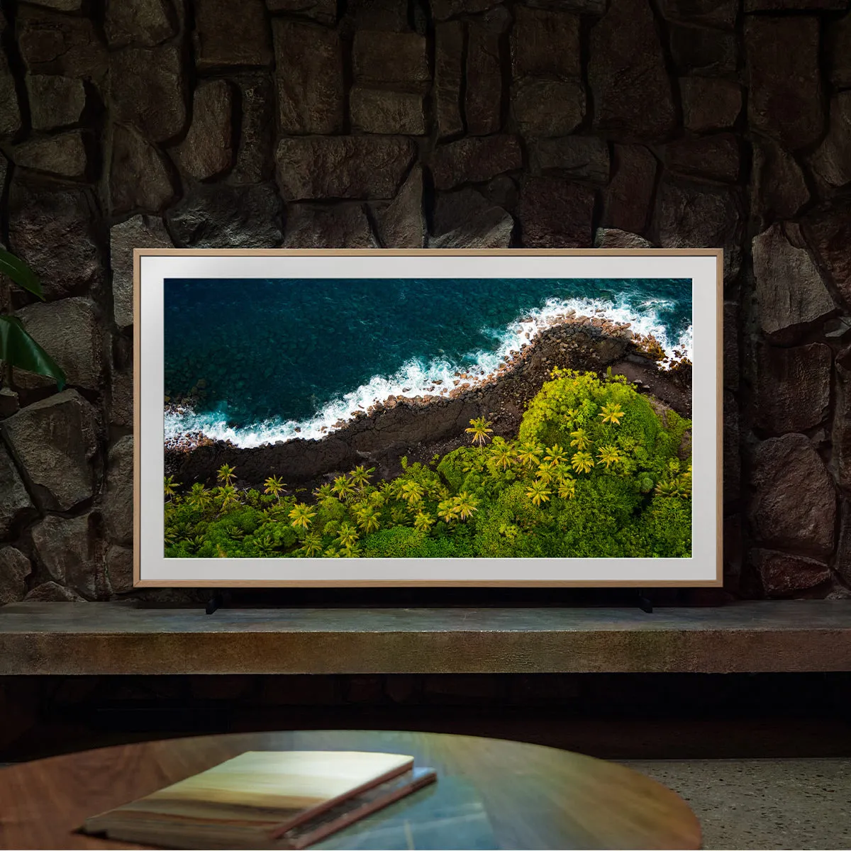 Samsung LS03D 75" The Frame QLED 4K HDR Smart TV with Slim-Fit Wall Mount (2024) and HW-LS60D Music Frame Bluetooth Speaker with Wall Mount