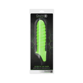 Shots Ouch Swirl Stretchy Penis Sleeve - Glow in the Dark