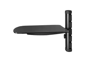 Single AV Wall Shelf with Glass