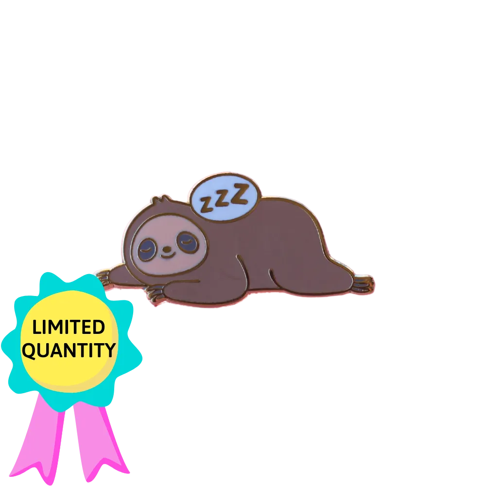 Sleepy Sloth Enamel Pin