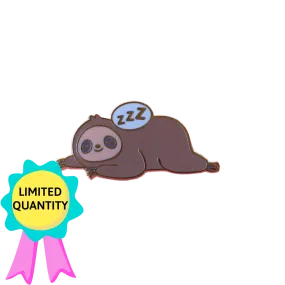 Sleepy Sloth Enamel Pin
