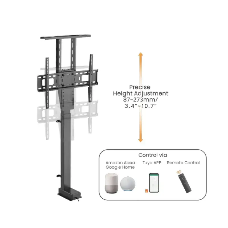 Smart Large Motorized Tv Lift Stand With Voice & App Control - SH 47MX (Fits Most 37" ~ 80" Screen, Weight Capacity 60kg)