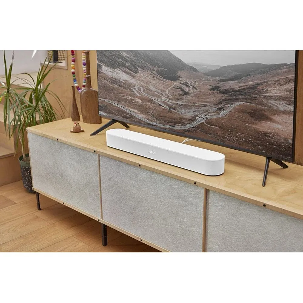 Sonos Beam (Gen 2) – Compact Smart Soundbar for TV, Music, and More (White)