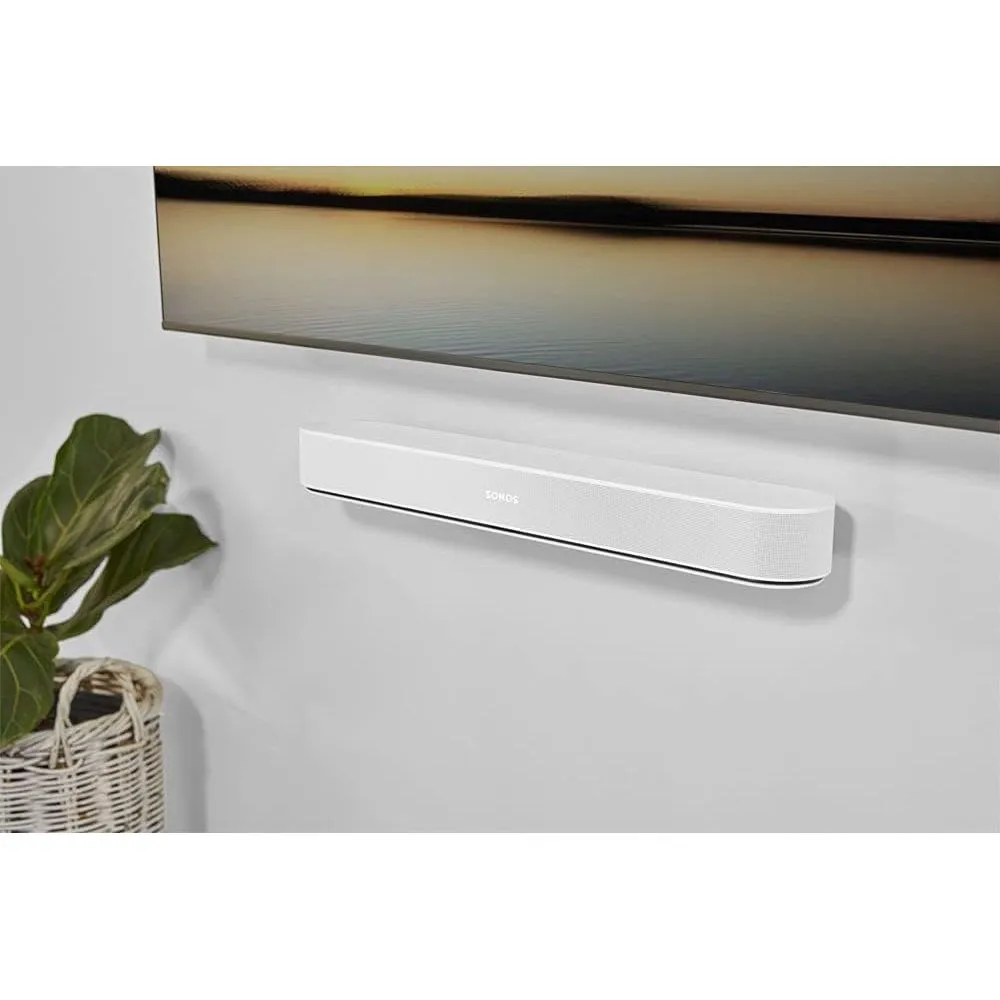 Sonos Beam (Gen 2) – Compact Smart Soundbar for TV, Music, and More (White)