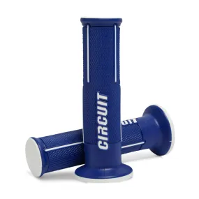 Speed Everyday Universal Motorcycle Handlebar Grips - Blue White
