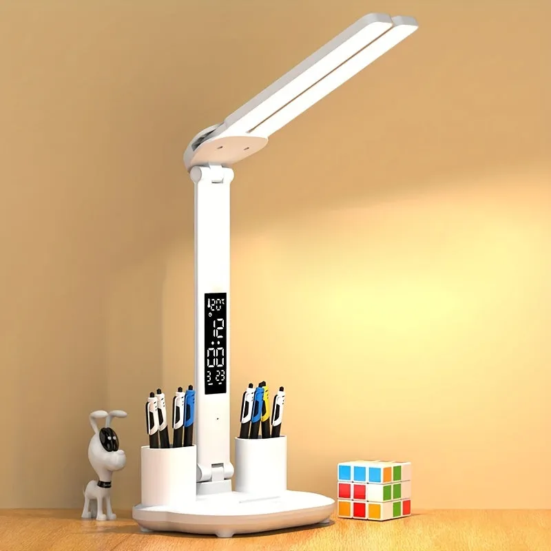 Table Lamp, LED Double-headed Multifunction Foldable Touch