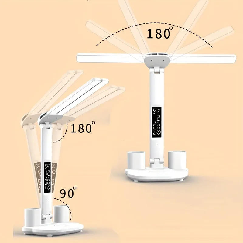 Table Lamp, LED Double-headed Multifunction Foldable Touch