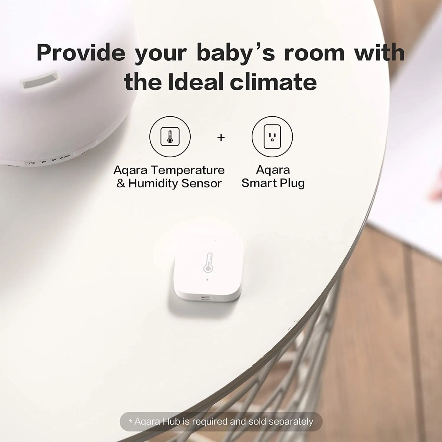 Temperature and Humidity Sensor- 3 Pack, Requires  HUB, Zigbee, for Smart Home Automation, Wireless Thermometer Hygrometer, Compatible with Apple Homekit, Alexa, Works with IFTTT