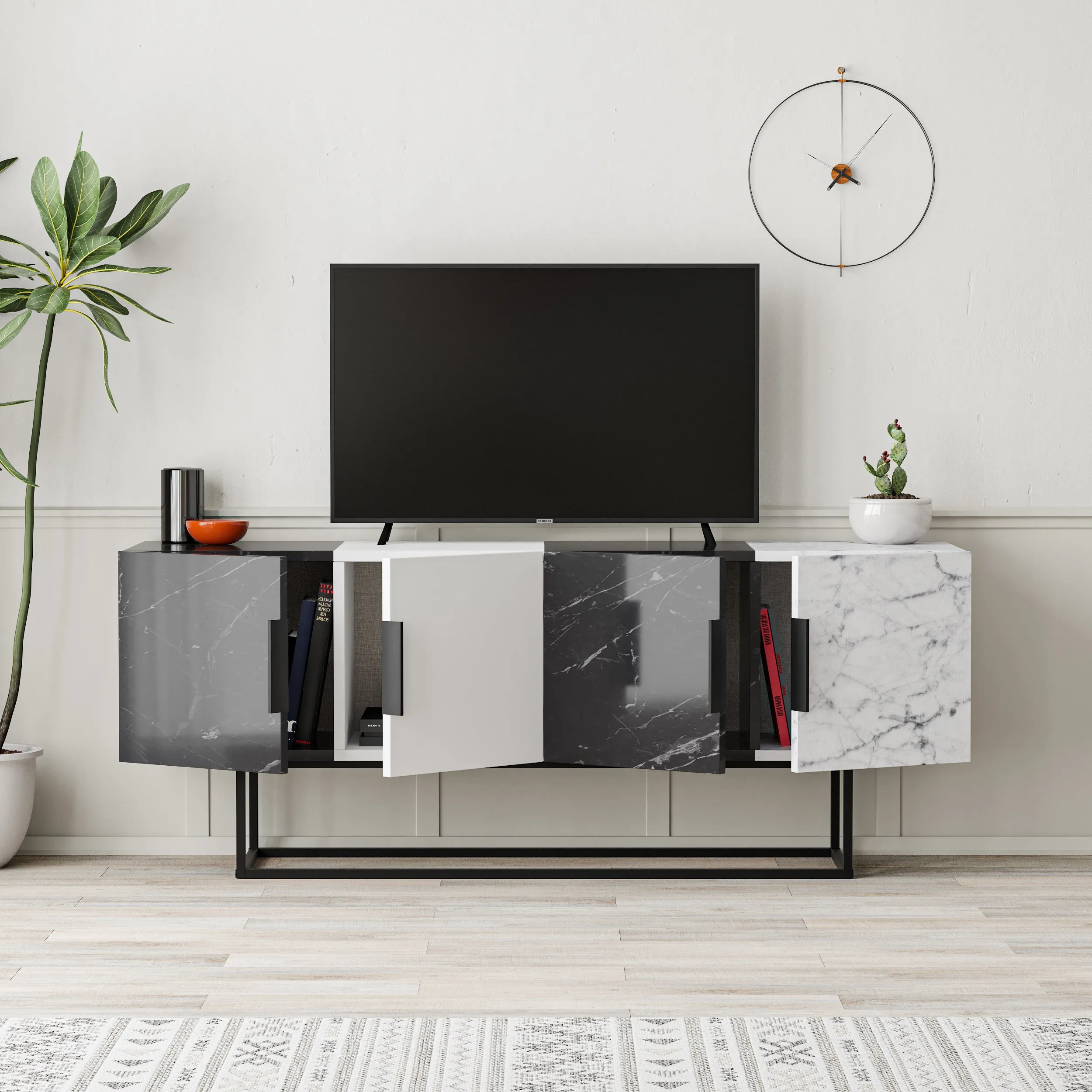 Tontini Modern TV Stand Multimedia Centre