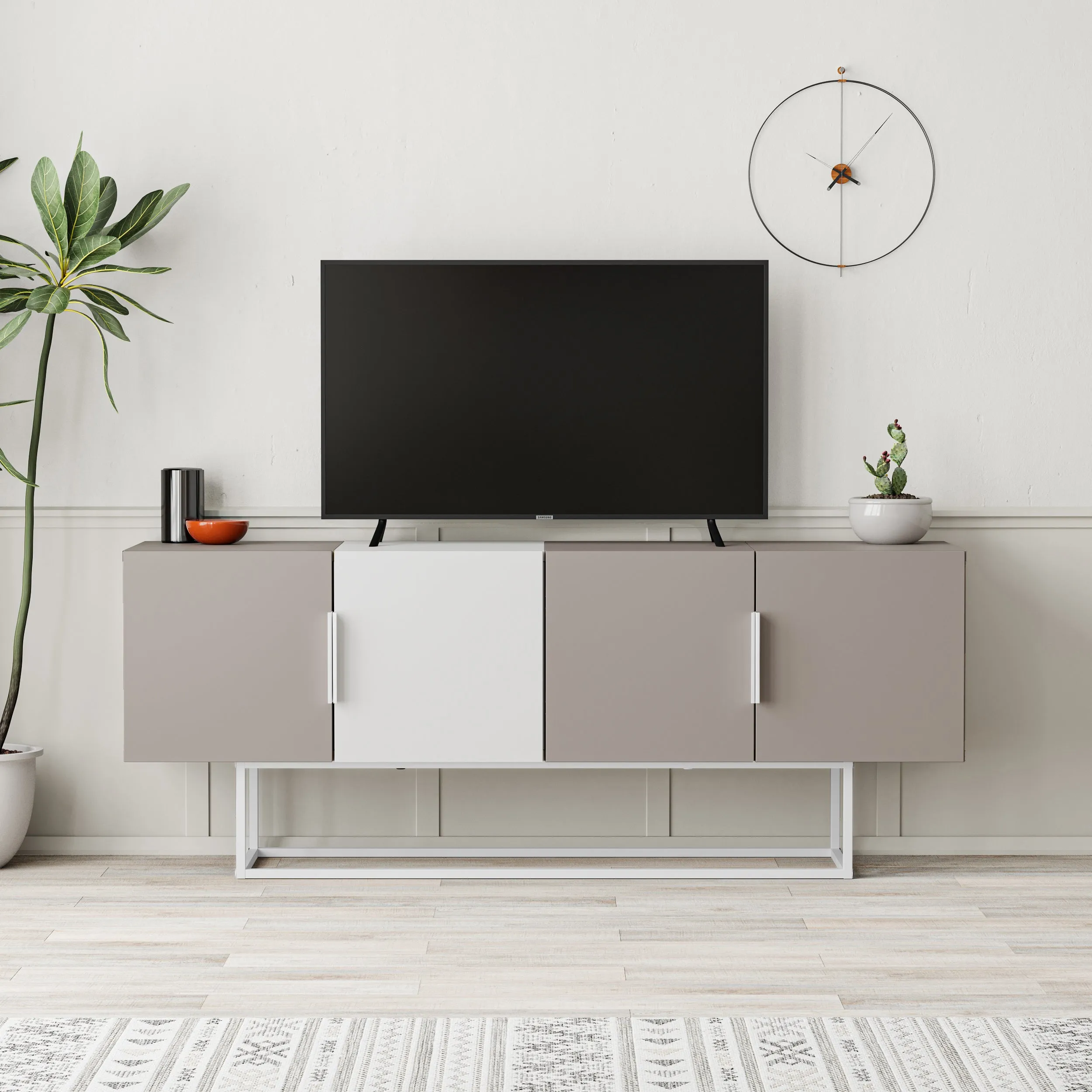 Tontini Modern TV Stand Multimedia Centre