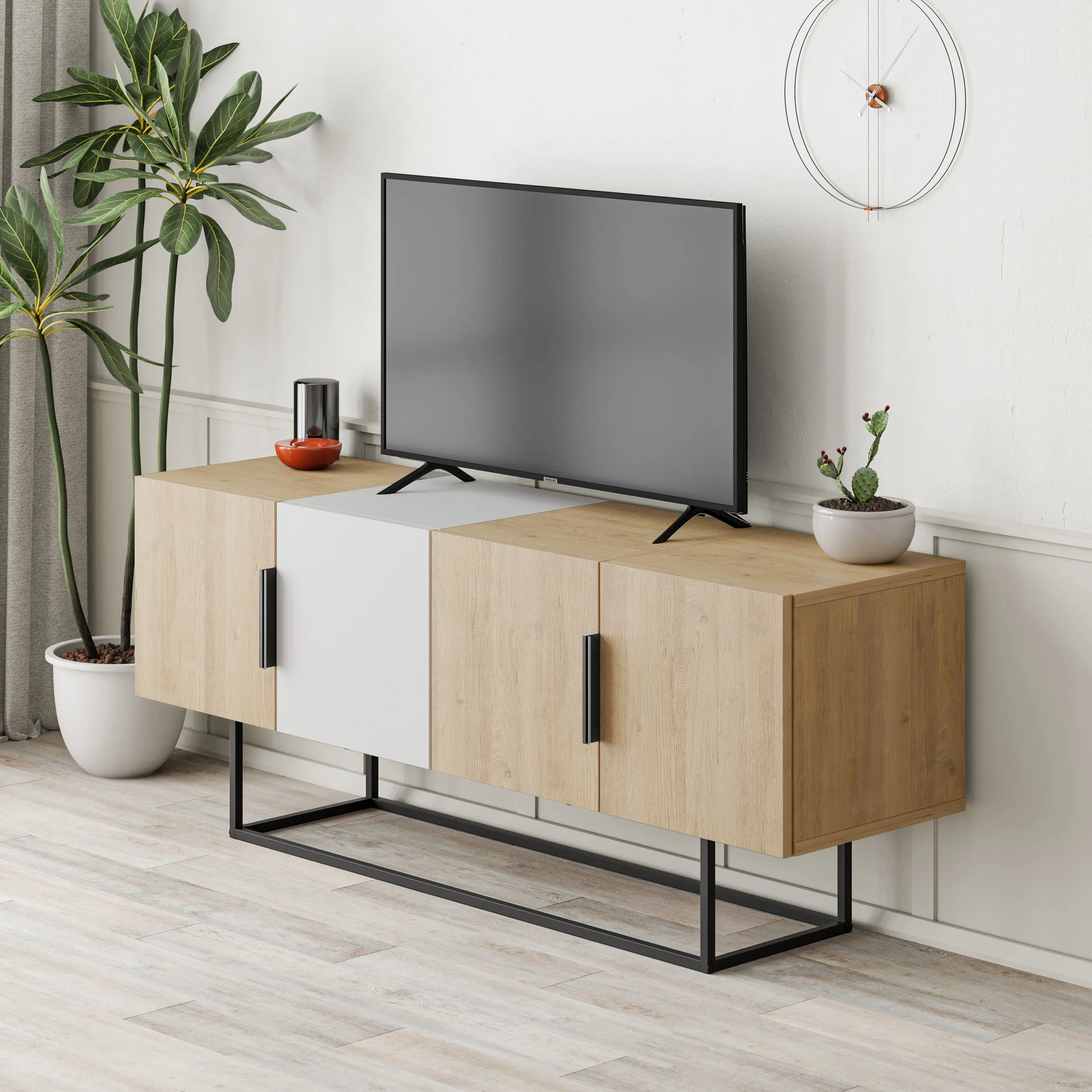 Tontini Modern TV Stand Multimedia Centre