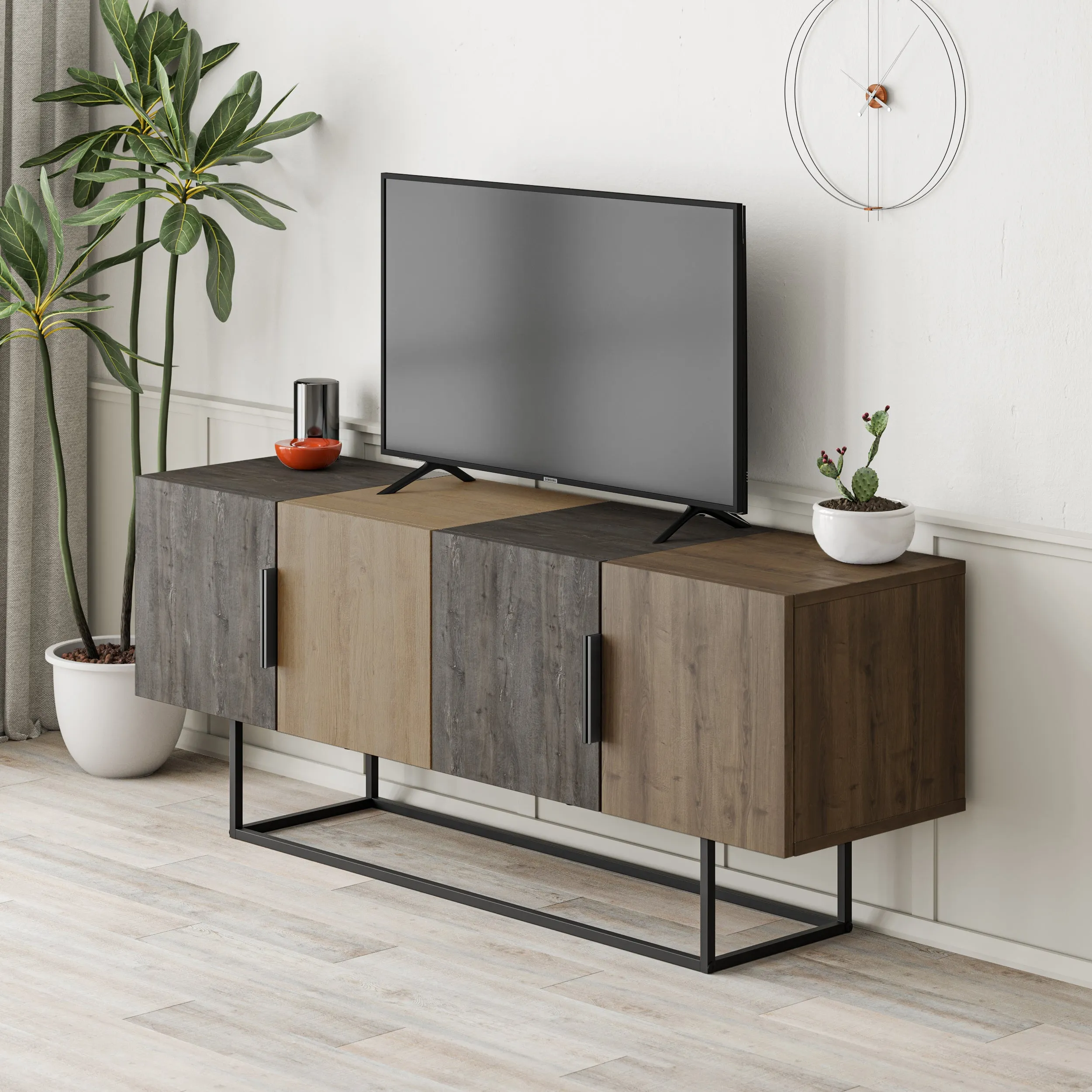Tontini Modern TV Stand Multimedia Centre
