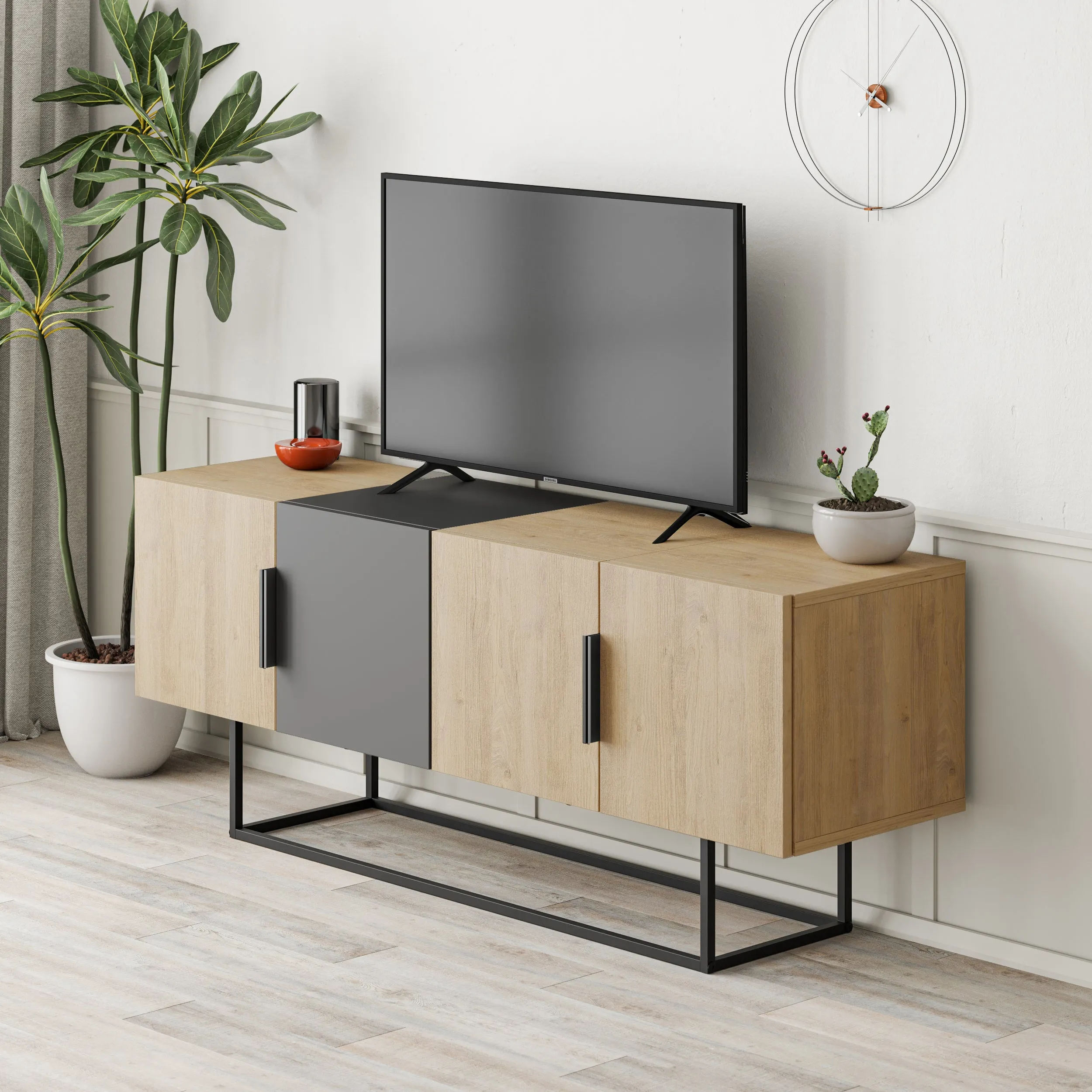 Tontini Modern TV Stand Multimedia Centre