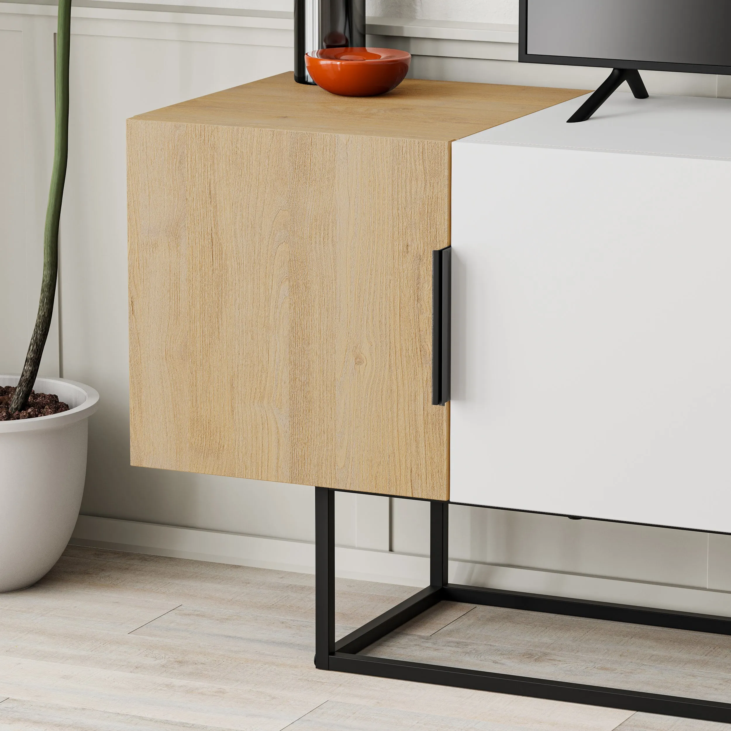 Tontini Modern TV Stand Multimedia Centre