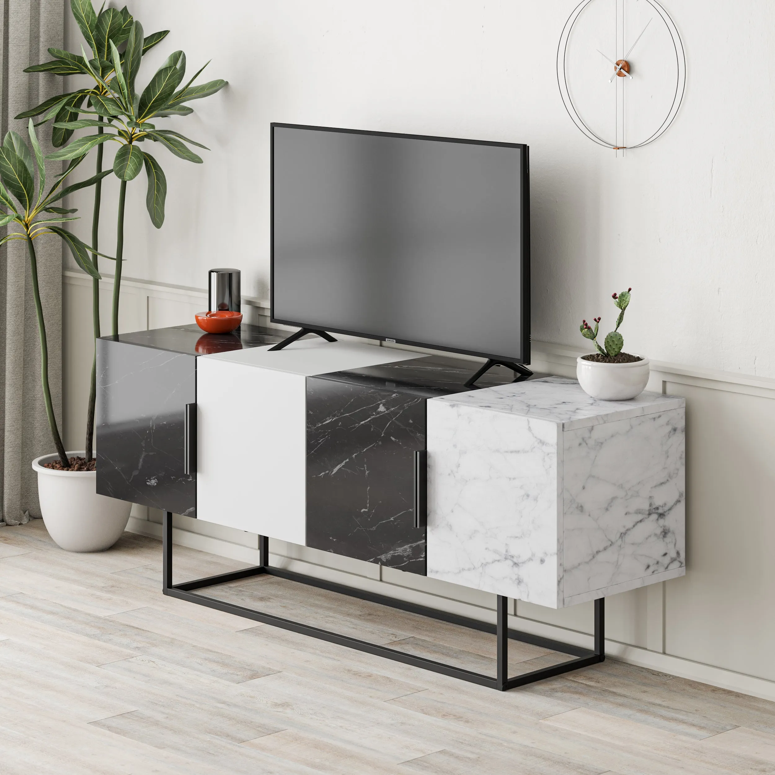 Tontini Modern TV Stand Multimedia Centre