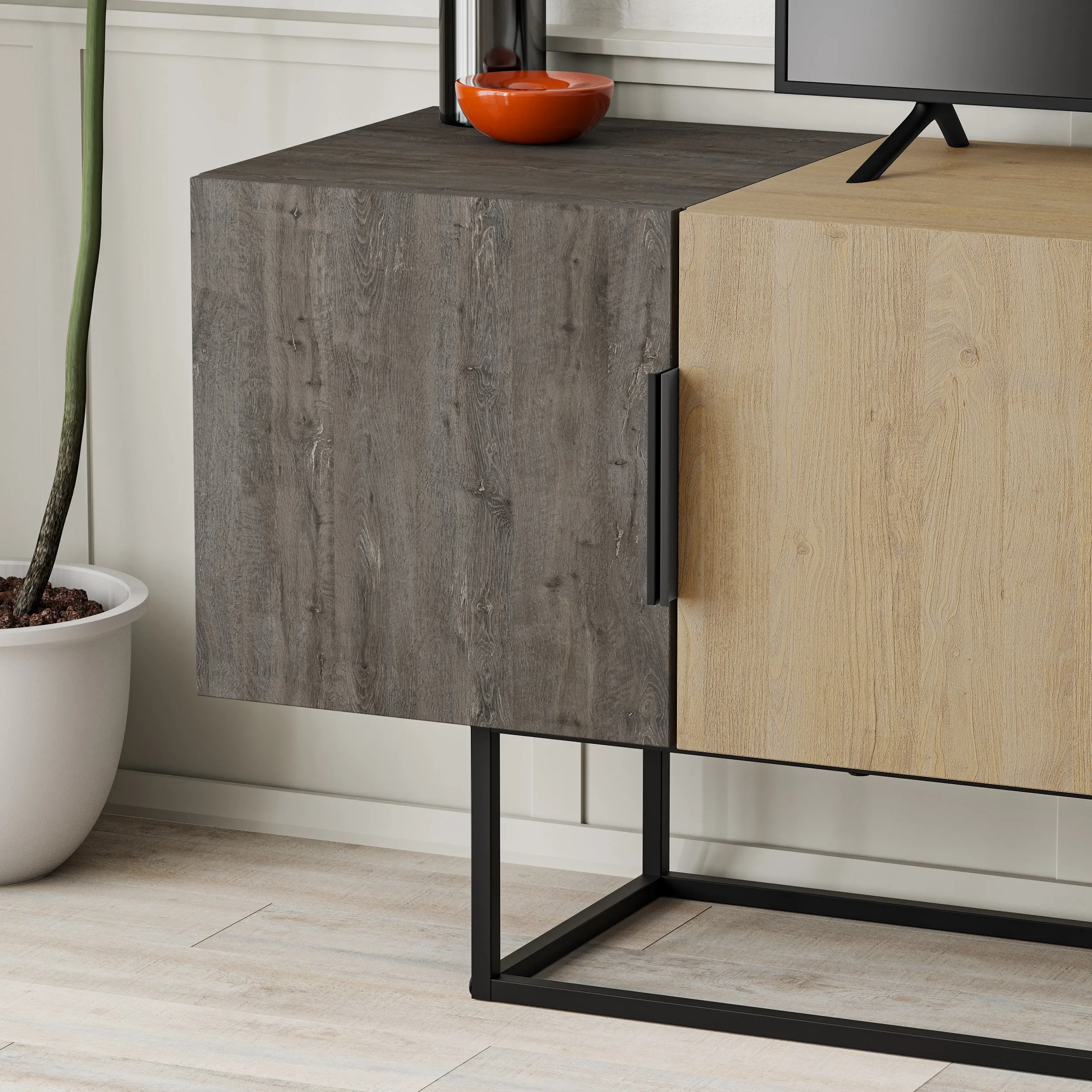 Tontini Modern TV Stand Multimedia Centre