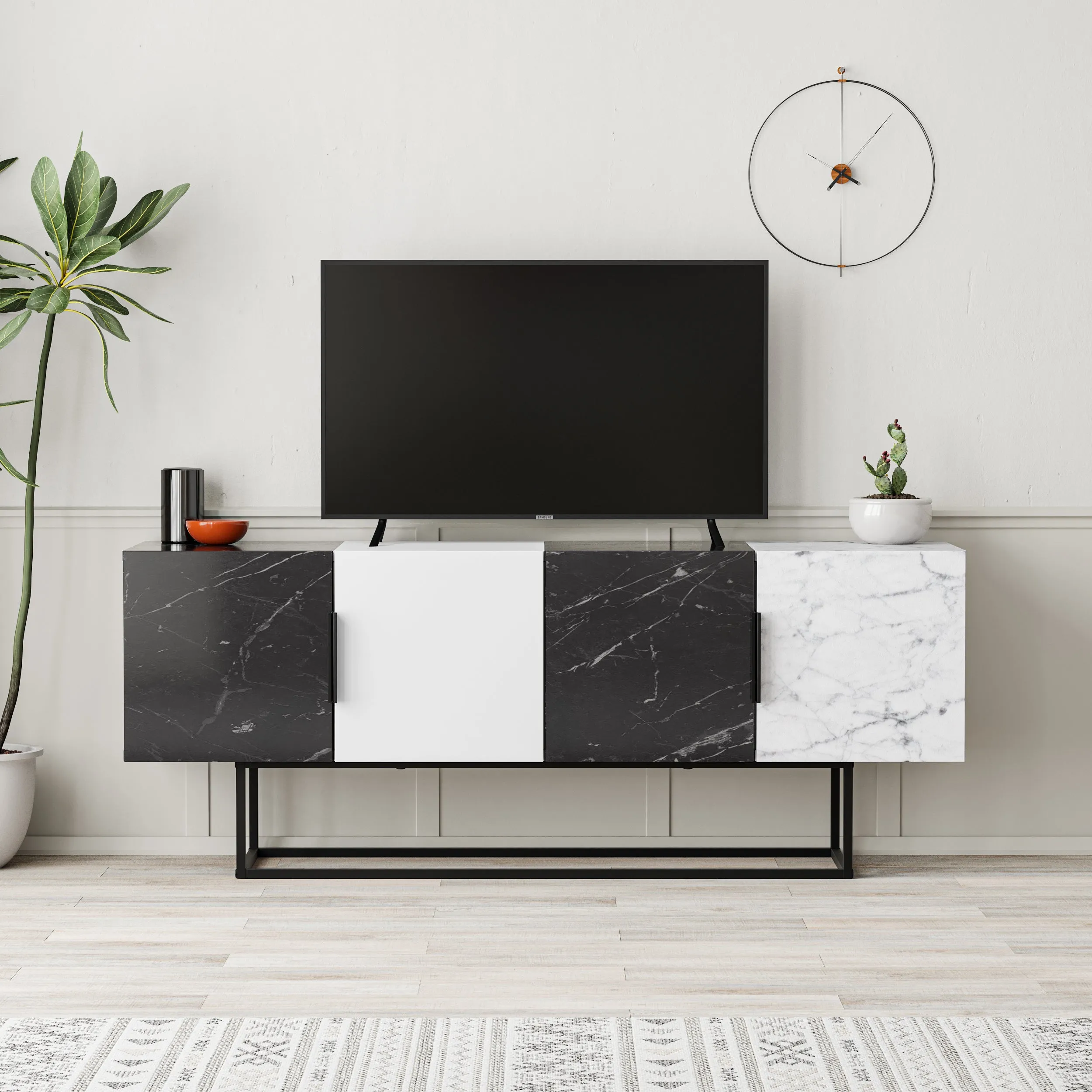 Tontini Modern TV Stand Multimedia Centre