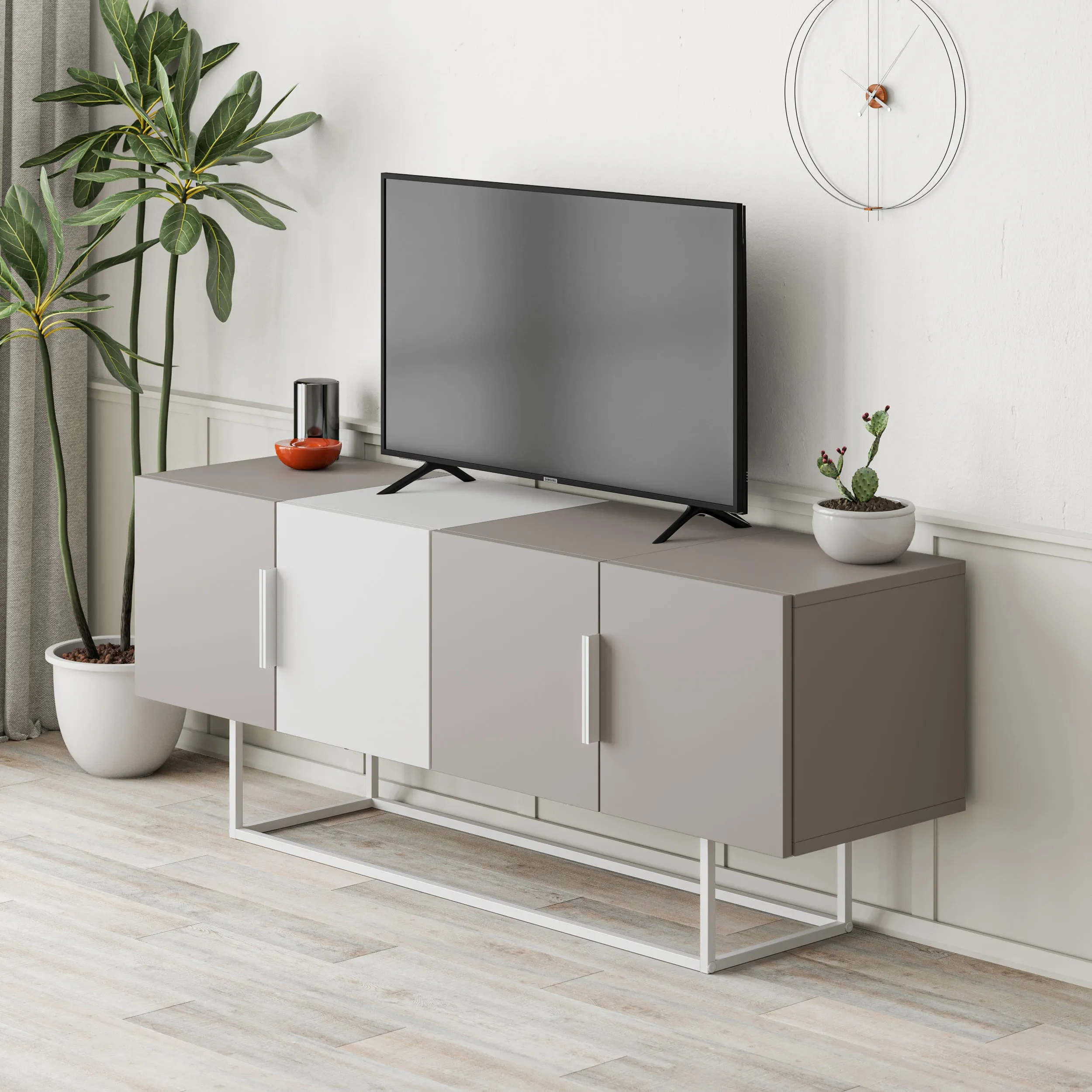 Tontini Modern TV Stand Multimedia Centre