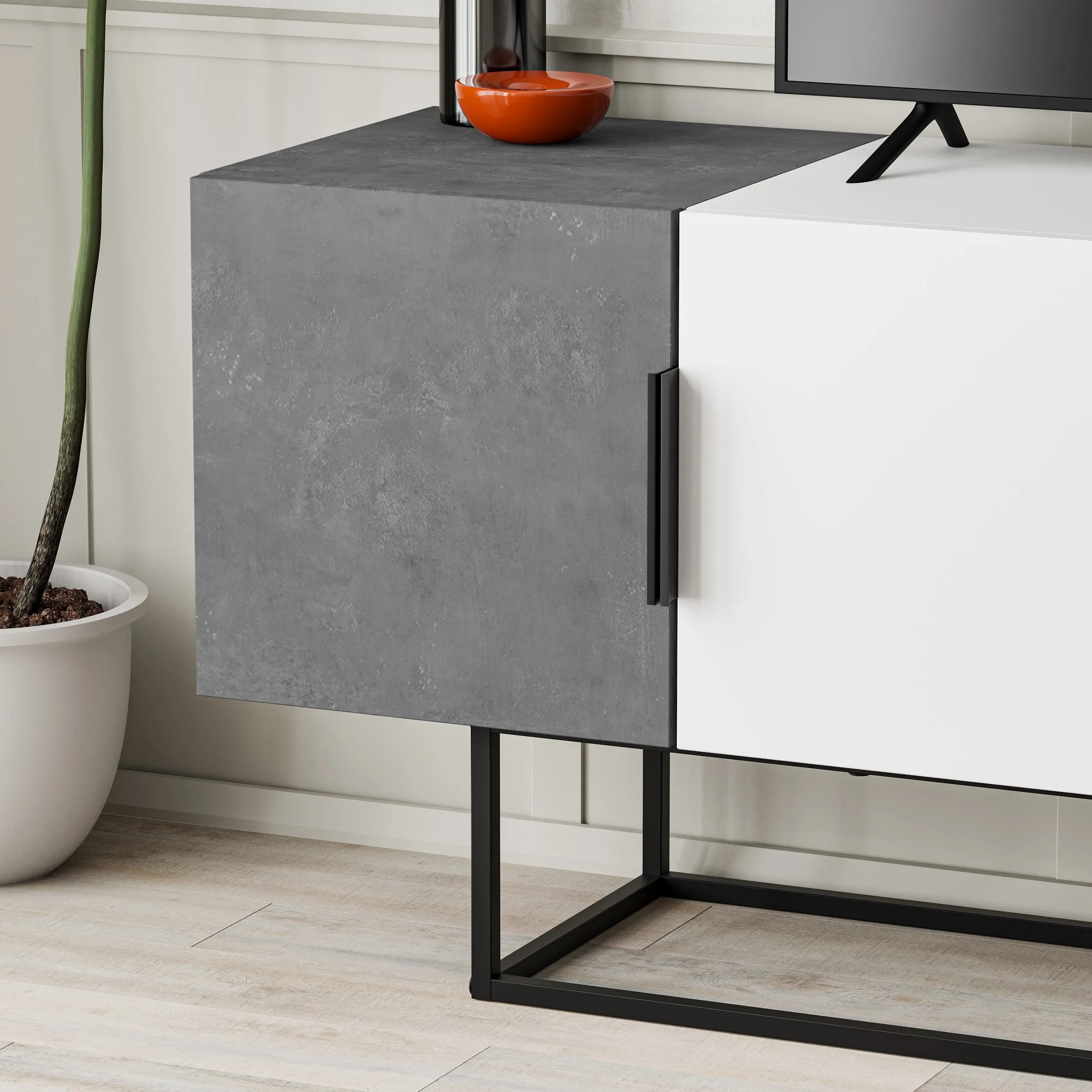 Tontini Modern TV Stand Multimedia Centre