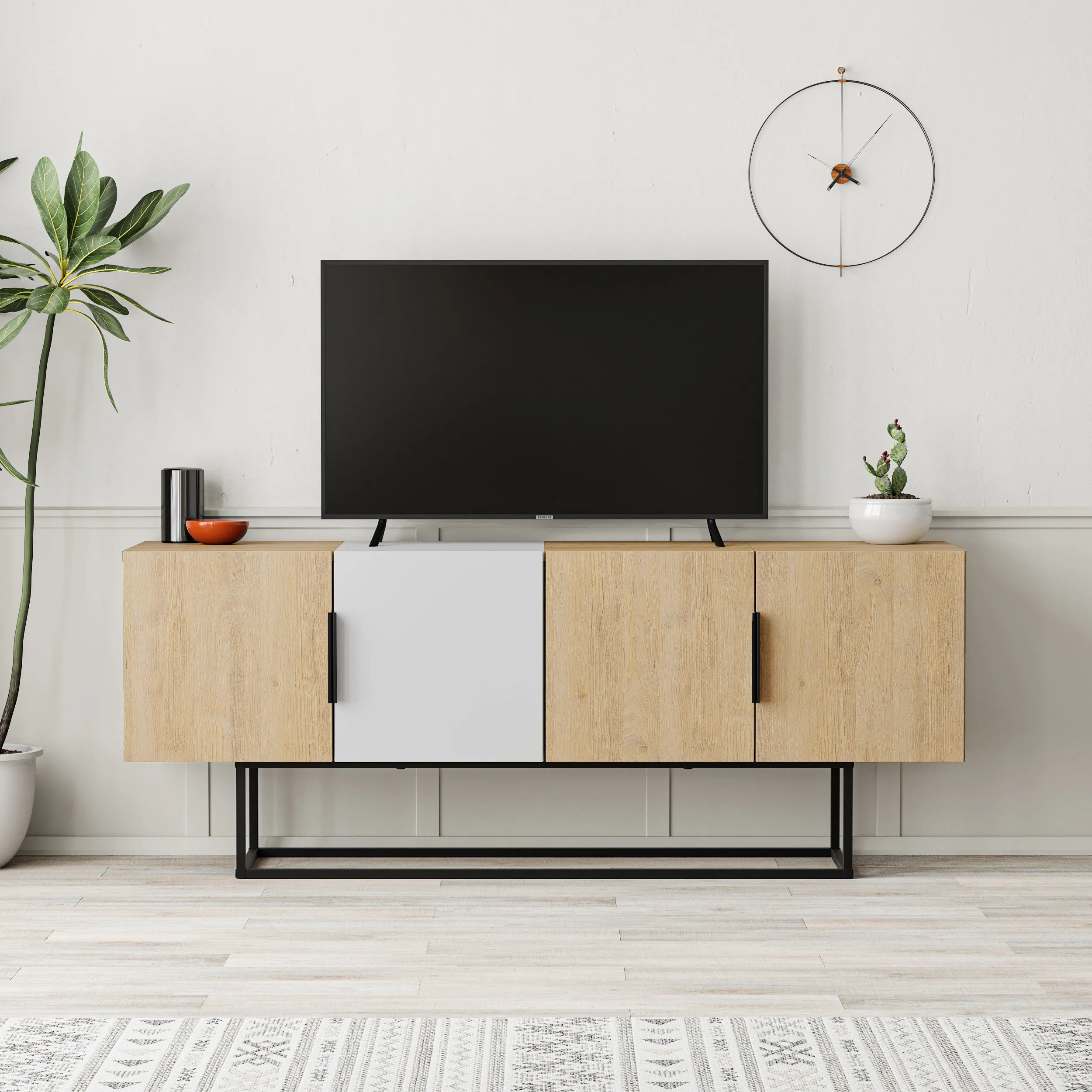 Tontini Modern TV Stand Multimedia Centre