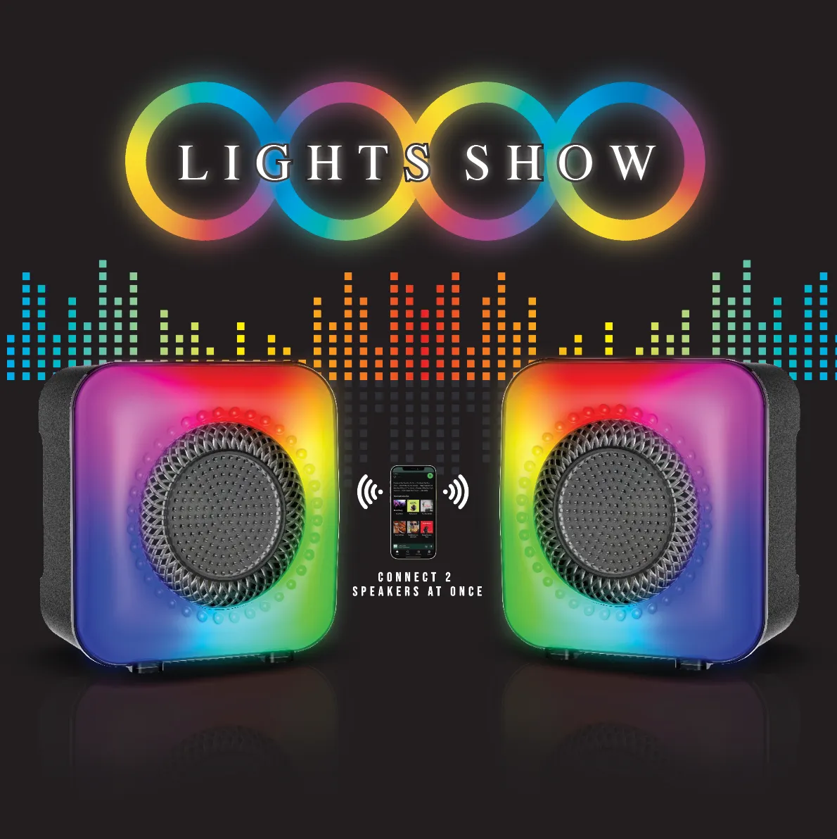 TOPTECH Angel-5 4" Bluetooth Speaker, 360° Stereo Sound, Flame Lights, 6 Hr Playtime