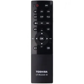 Toshiba Remote Control (CT-RC2US-18) for Select Toshiba TVs - Black