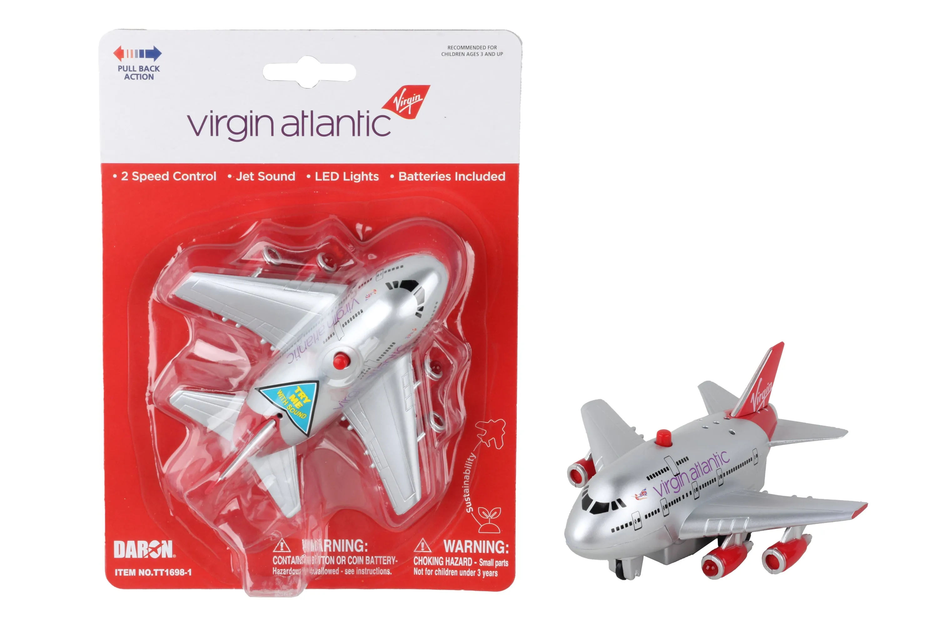 TT1698-1  Virgin Atlantic Pullback w/light & sound