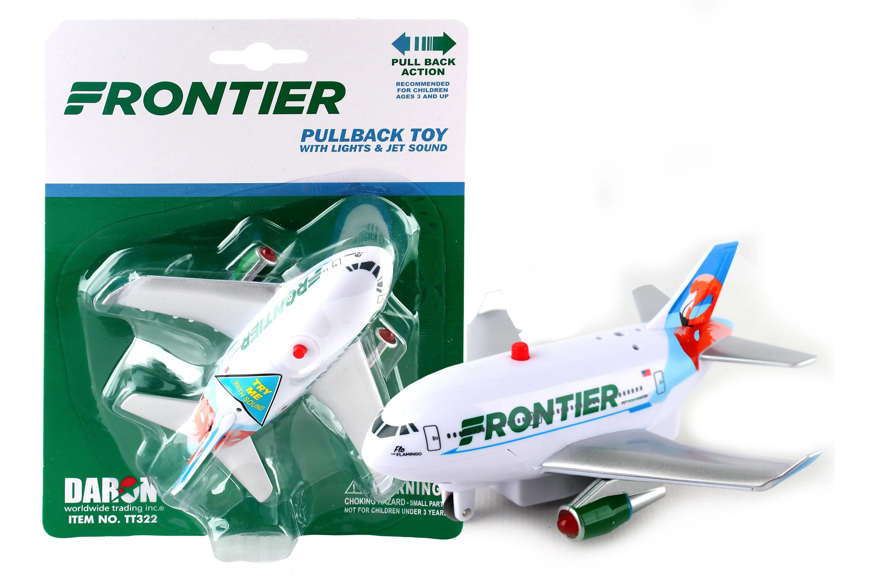 TT322 FRONTIER PULLBACK W/LIGHT & SOUND FLO THE FLAMINGO