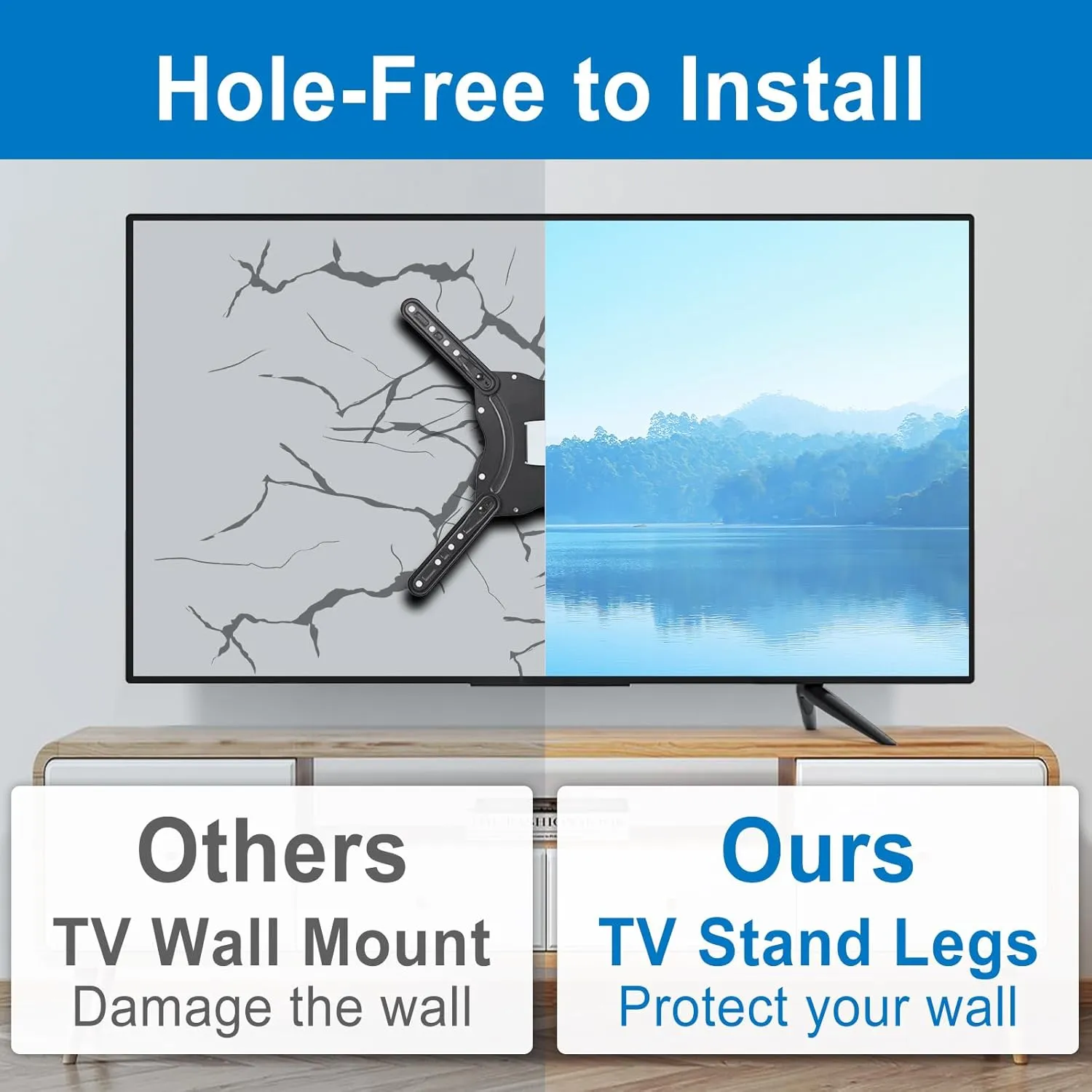 TV Stand for TCL Smart TV Stand Legs for 28 32 40 43 49 50 55 65 Inch with Screw