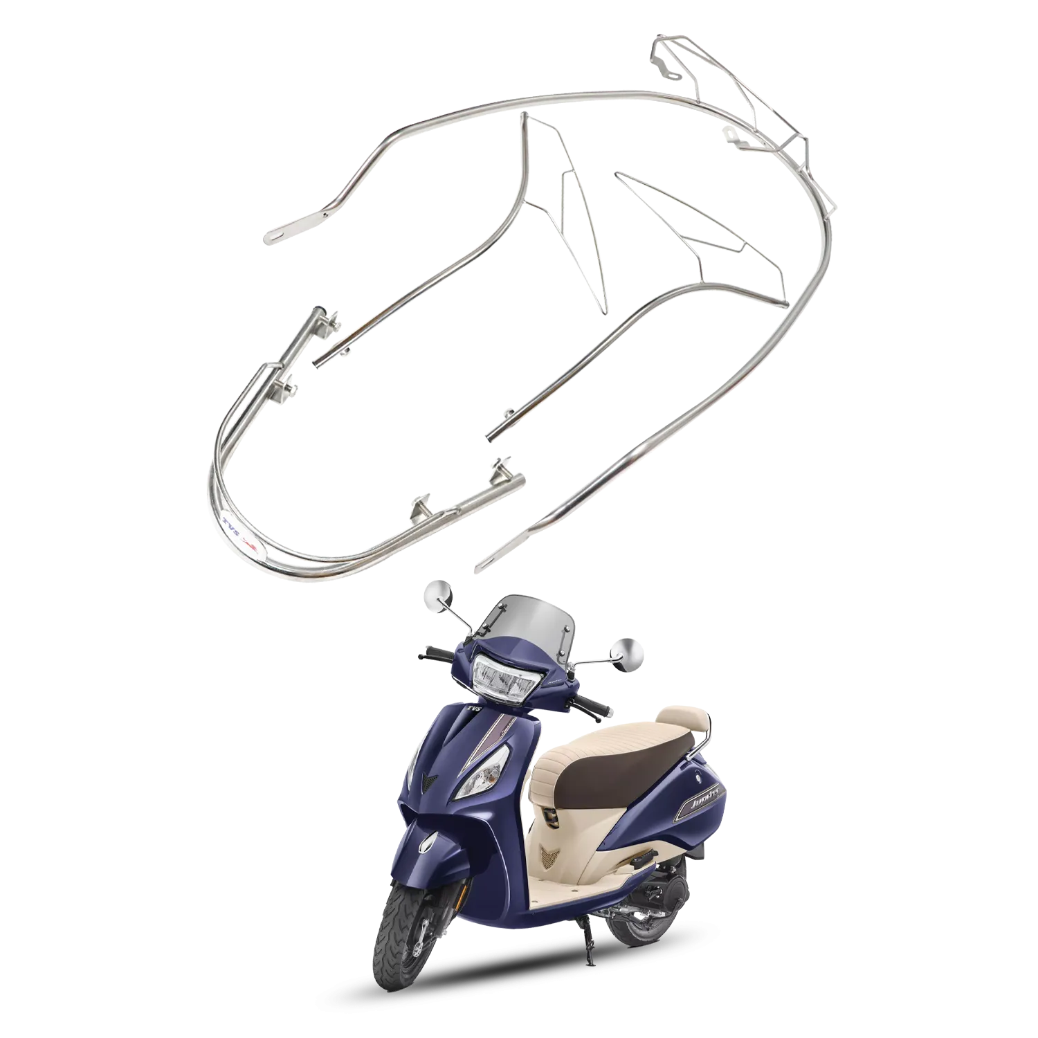 TVS Kit Scooter Guard for Jupiter Classic | Comprehensive Front, Side, and Rear Guards for Superior Safety