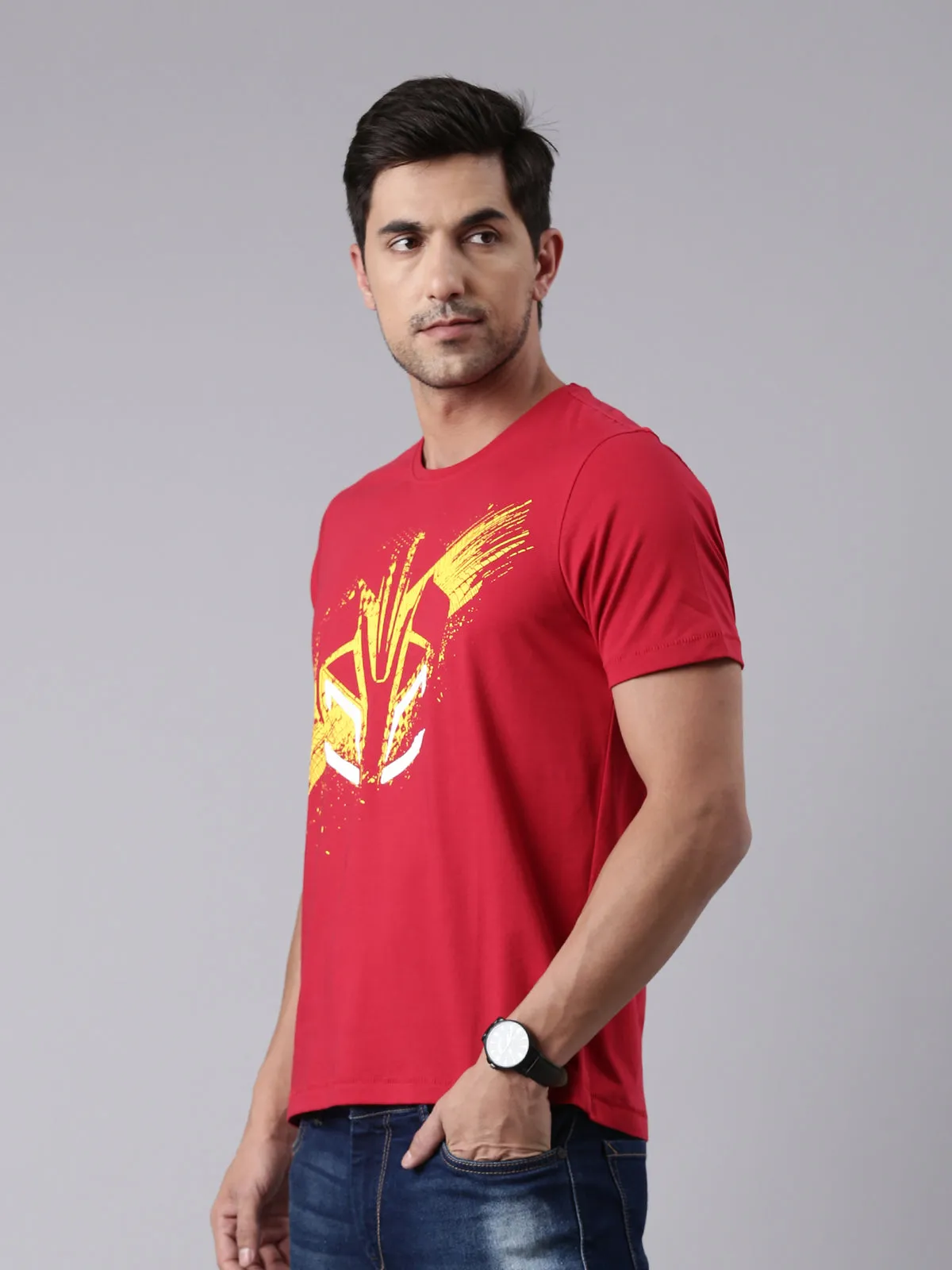 TVS Racing Red Cyborg Crew neck T Shirt