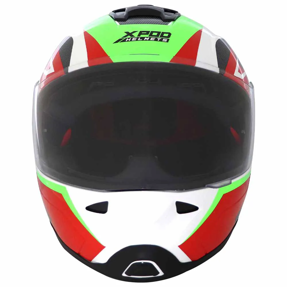TVS XPOD Primus Helmet for Men- ISI & DOT Certified, EPS Impact Absorption, Quick Release Strap – Premium Bike Helmet for Safety & Comfort (White)