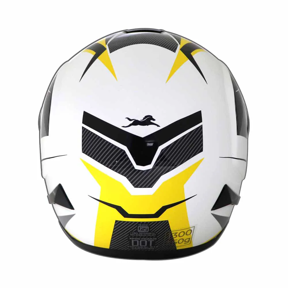 TVS XPOD Primus Helmet for Men- ISI & DOT Certified, EPS Impact Absorption, Quick Release Strap – Premium Bike Helmet for Safety & Comfort (Yellow)