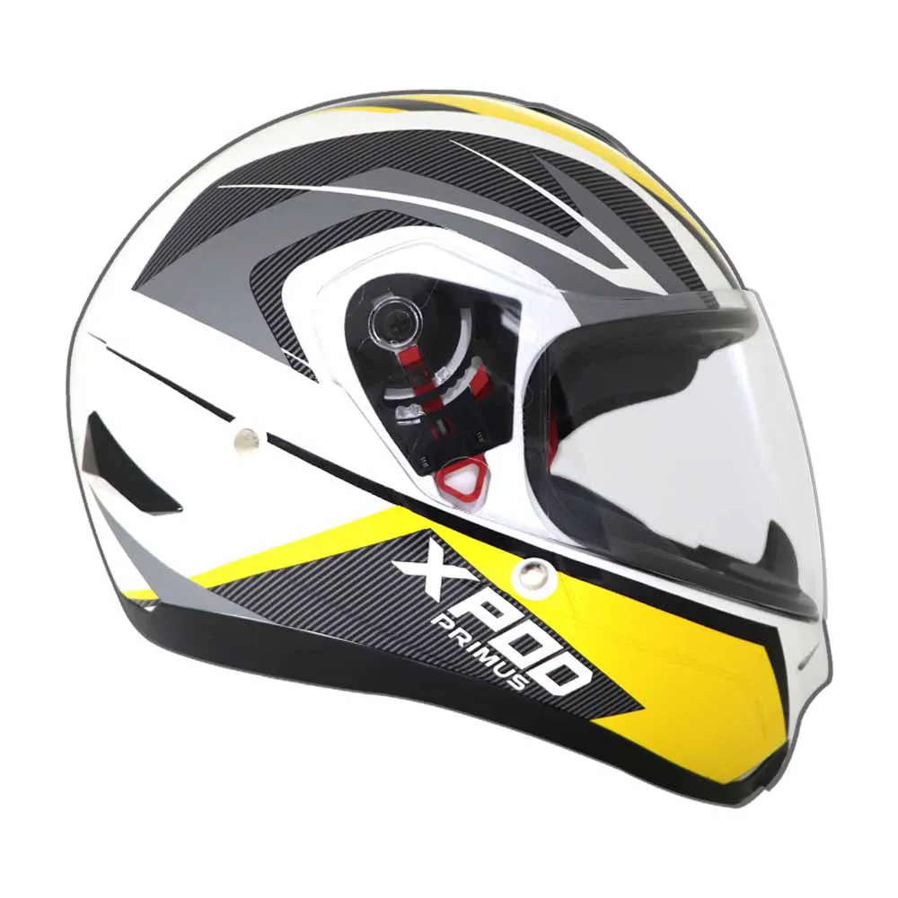 TVS XPOD Primus Helmet for Men- ISI & DOT Certified, EPS Impact Absorption, Quick Release Strap – Premium Bike Helmet for Safety & Comfort (Yellow)