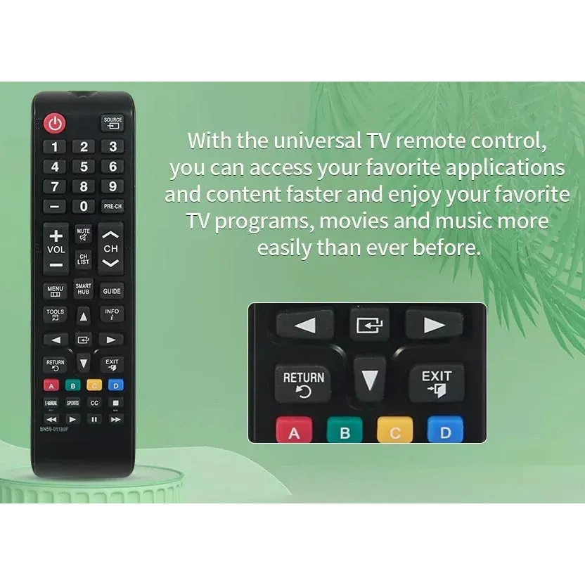 Universal Remote Control for All Samsung LCD LED HDTV Smart TVs BN59-01199F