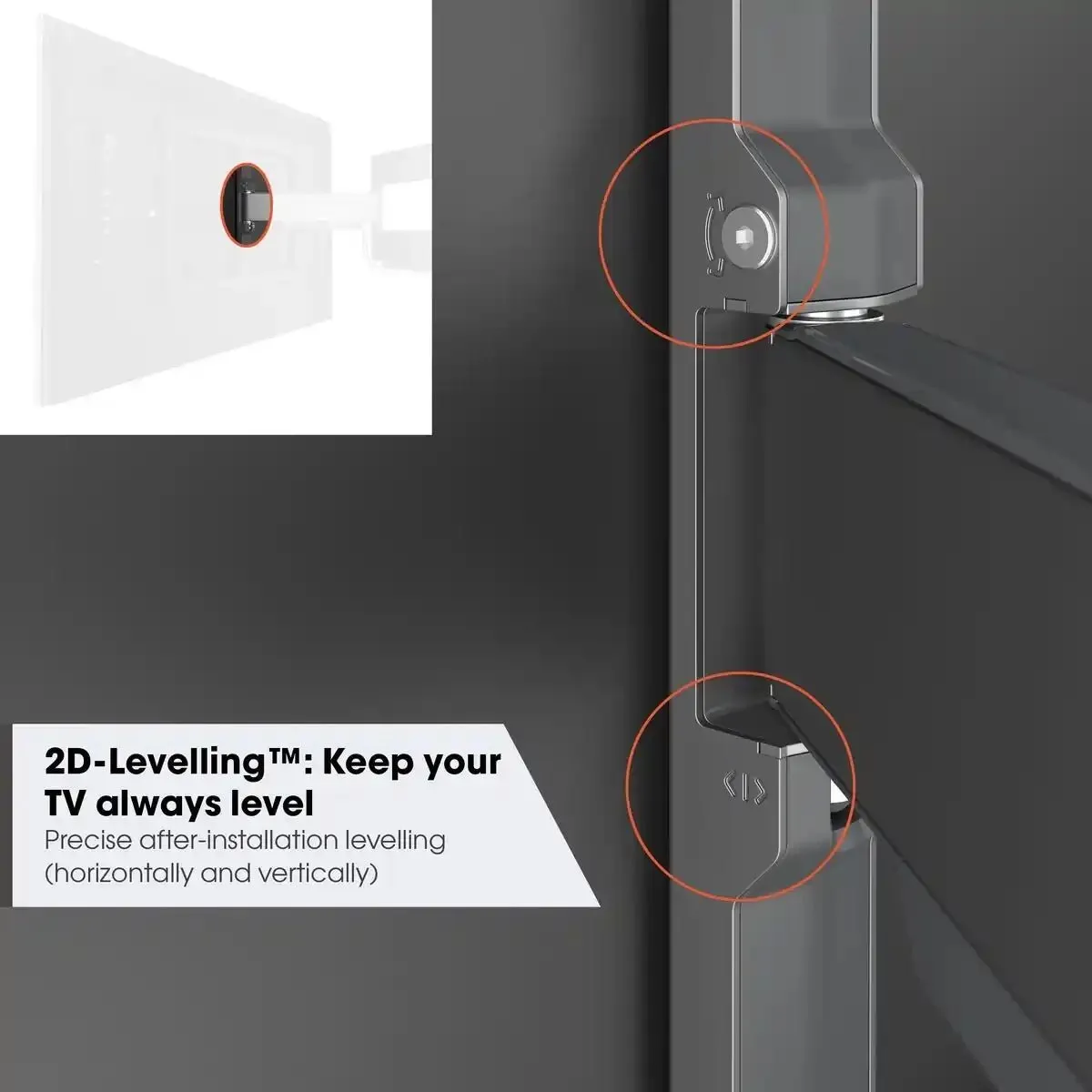 Vogel Elite TVM5845 Full Motion TV Wall Mount for 55" - 100" TVs Max  55 KG  - Black