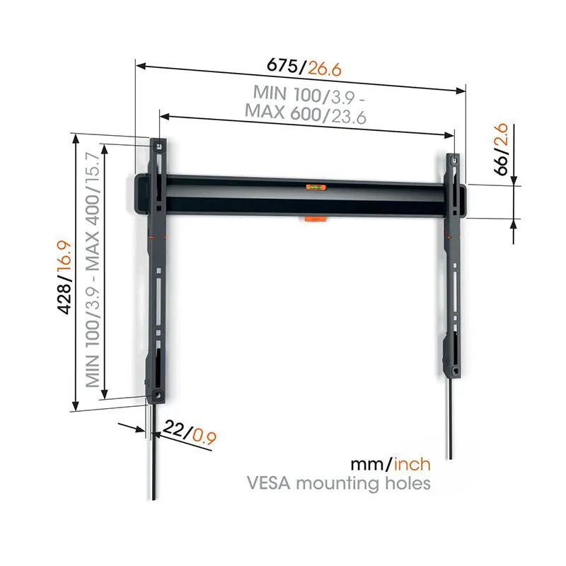 Vogels TVM 3605 Fixed TV Wall Mount - 40 to 100" (Each)
