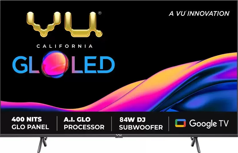 Vu 43 inch Glo LED Ultra Google TV 84 Watt  3 years warranty