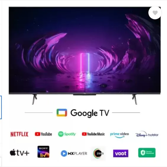 Vu 43 inch Glo LED Ultra Google TV 84 Watt  3 years warranty