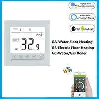 WiFi Smart Thermostat Touch screen Temperature controller for Water/Electric/Gas Boiler Works with Smart Home