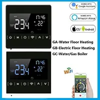 WiFi Smart Thermostat Touch screen Temperature controller for Water/Electric/Gas Boiler Works with Smart Home