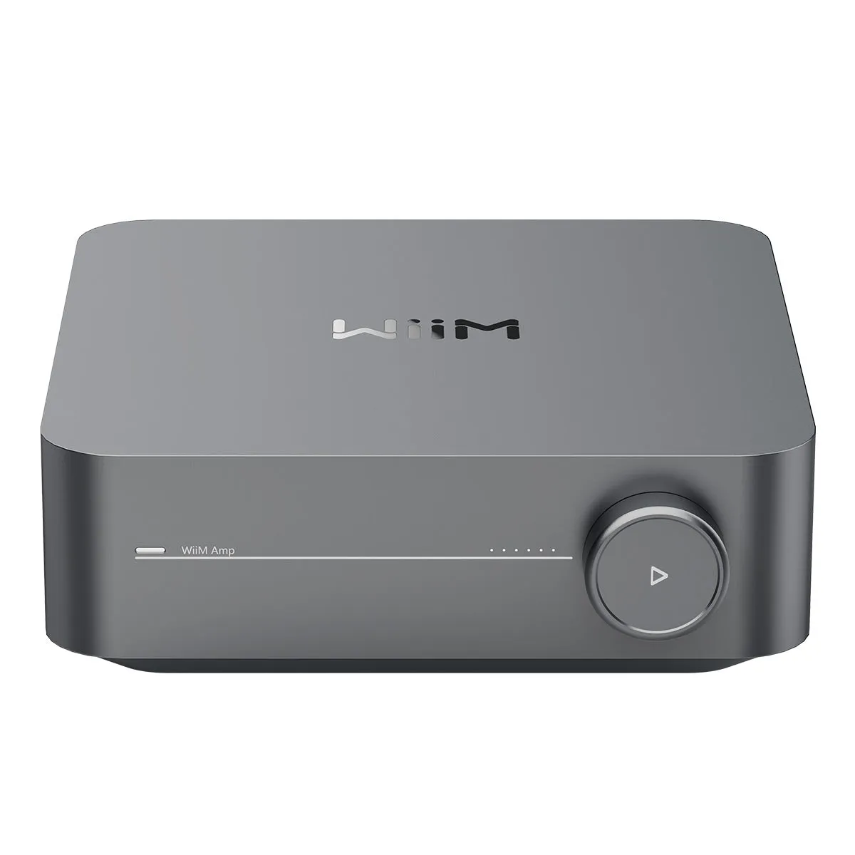 WiiM Amp Multiroom Streaming Amplifier with AirPlay 2, Chromecast, & Voice Control (Grey)