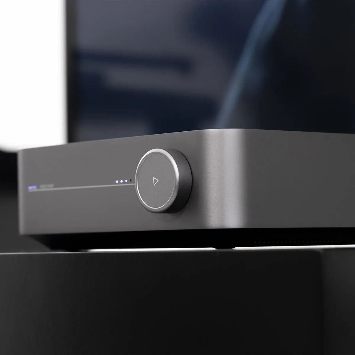 WiiM Amp Multiroom Streaming Amplifier with AirPlay 2, Chromecast, & Voice Control (Grey)