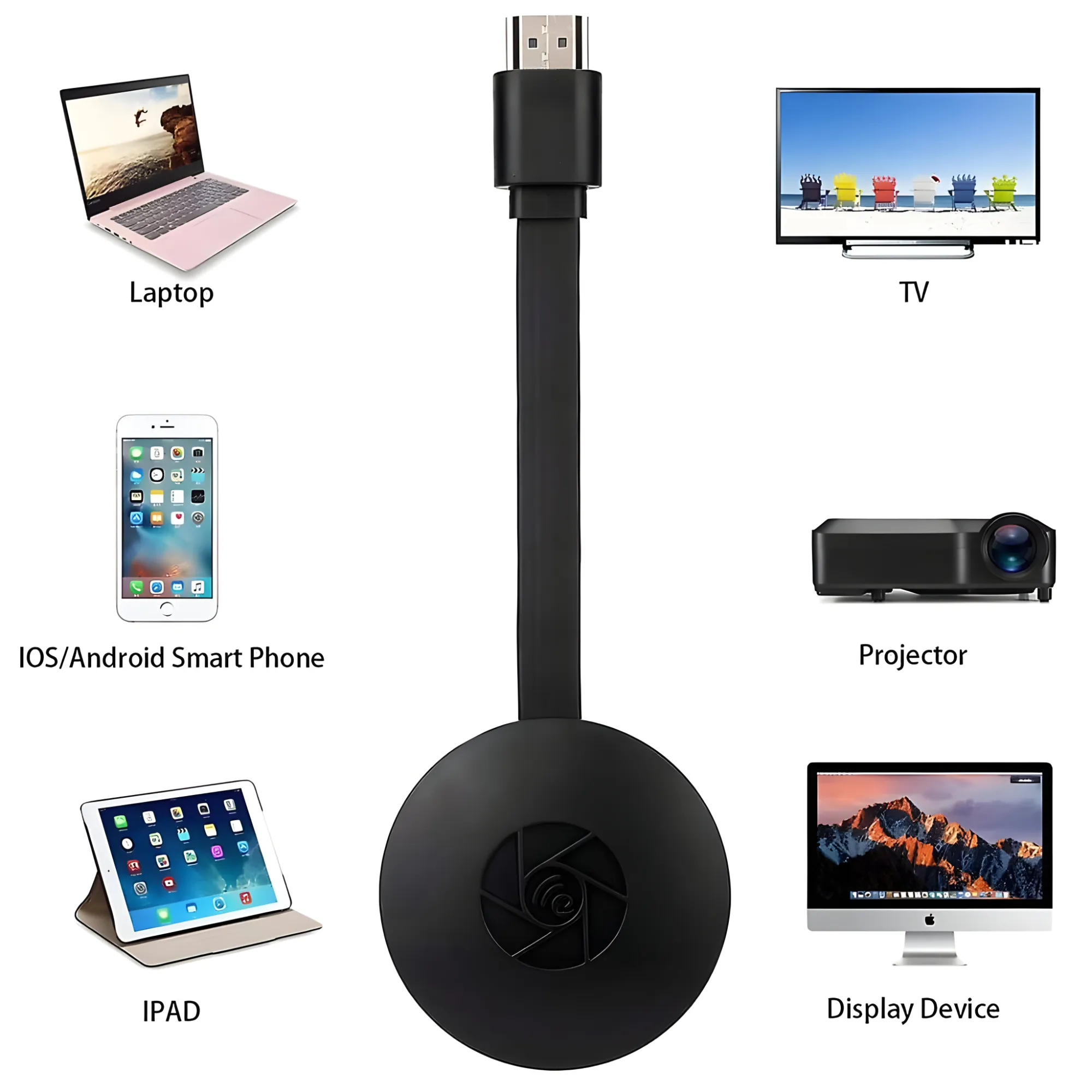 Wireless 4K HDMI Mini Screen for Streaming and Sharing TV Content Q-713